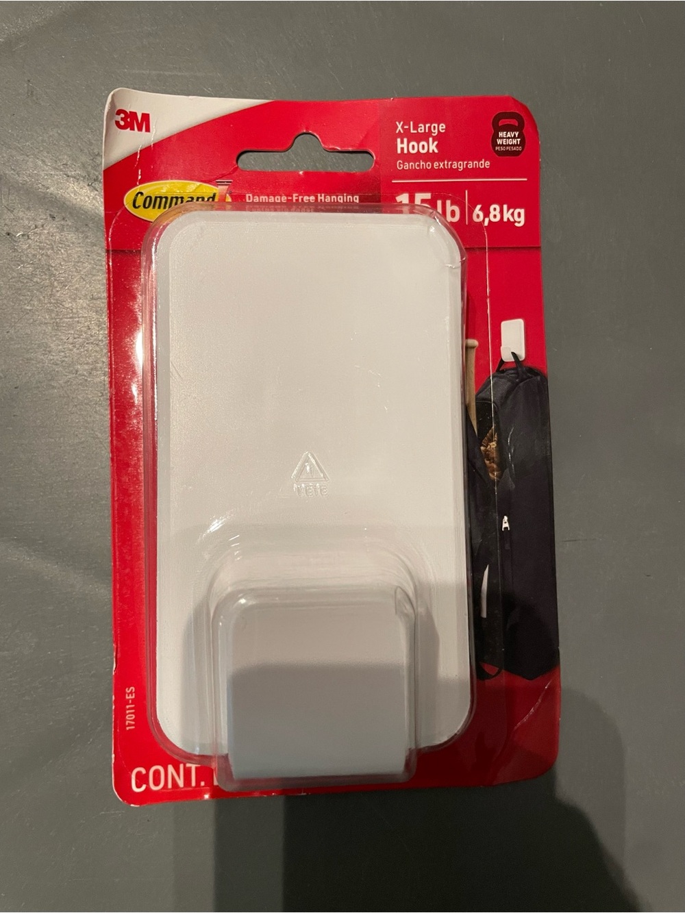 3M Command X-Large White Damage-Free Hook - 15 lb New